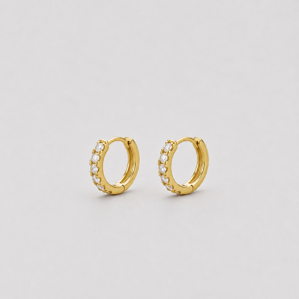 Lab-Grown Diamond Hoop Earrings Round Cut 0.40 Ct. (VS-EF)