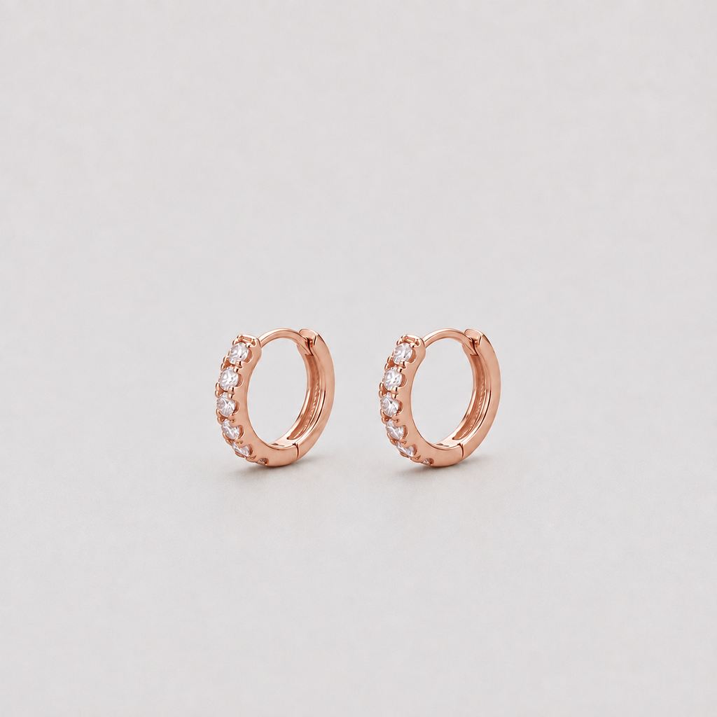 Lab-Grown Diamond Hoop Earrings Round Cut 0.40 Ct. (VS-EF)