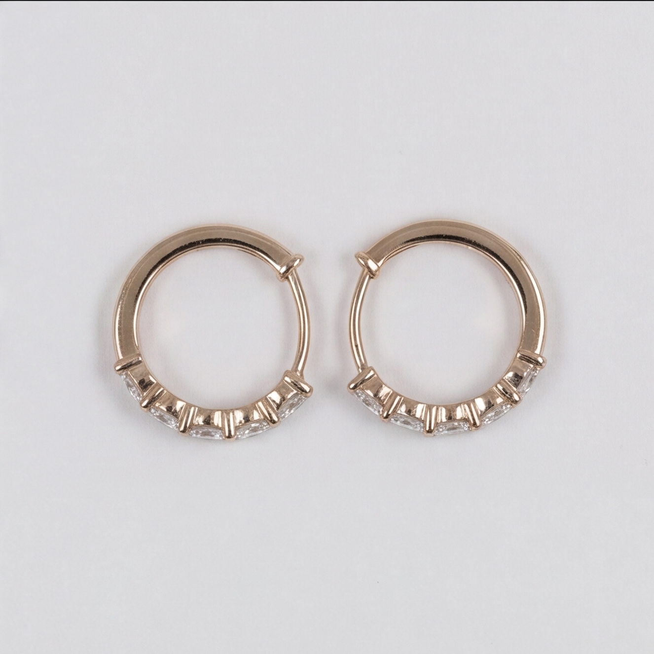 Lab-Grown Diamond Hoop Round Cut Earrings 0.70 Ct. (VS-EF)