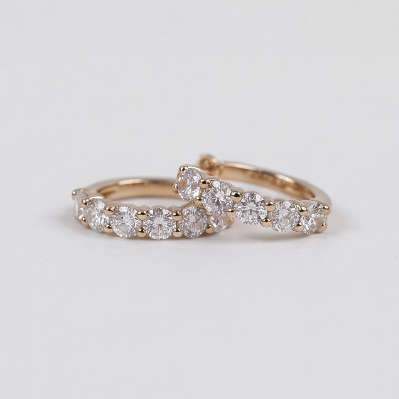 Lab-Grown Diamond Hoop Round Cut Earrings 0.70 Ct. (VS-EF)