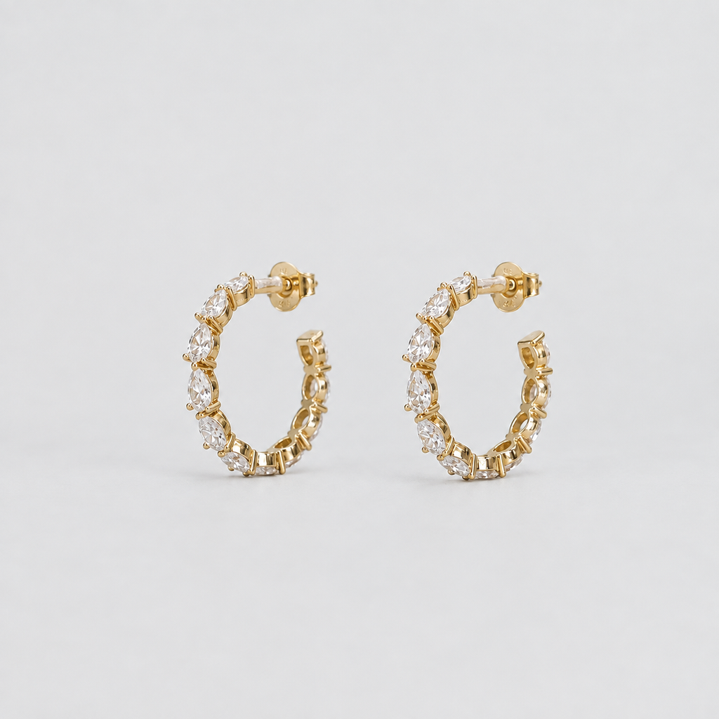 2.86 Ct. Lab-Grown Diamond Pear Cut Hoop Earrings (EF/VVS-VS)