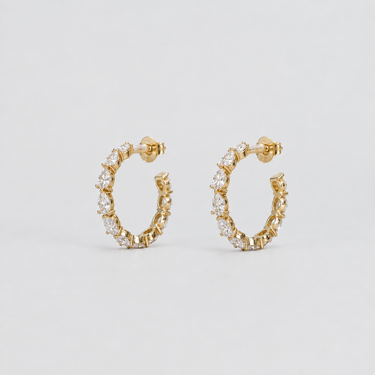 2.86 Ct. Lab-Grown Diamond Pear Cut Hoop Earrings (EF/VVS-VS)