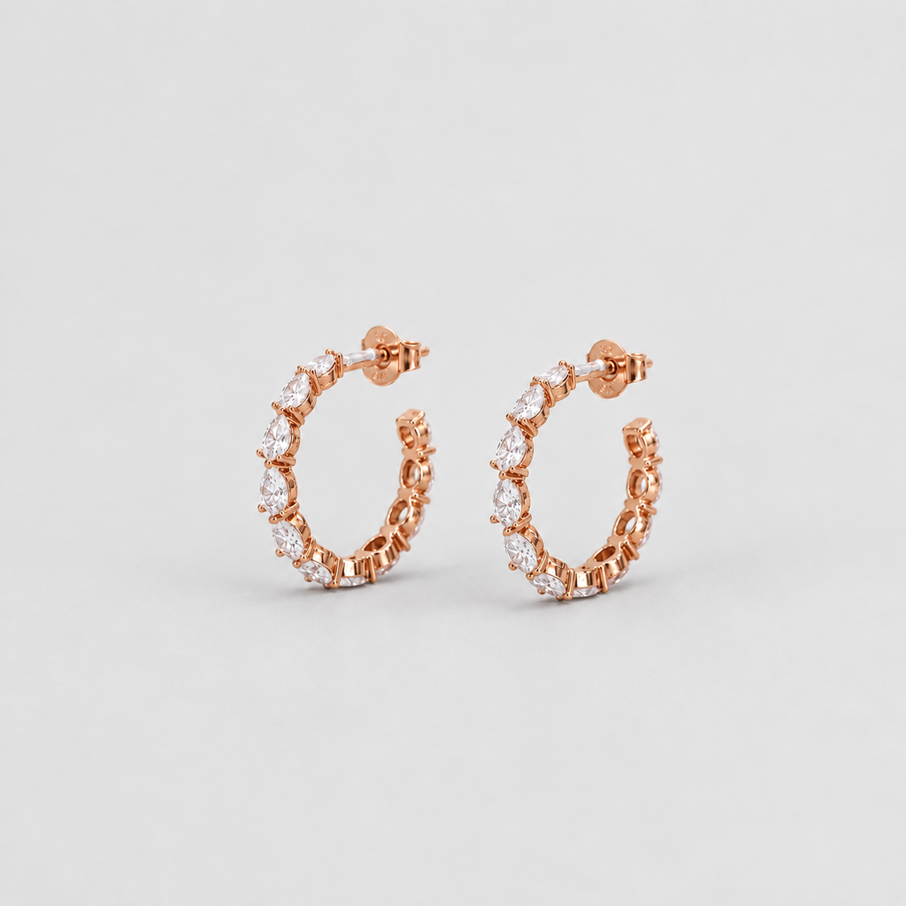 2.86 Ct. Lab-Grown Diamond Pear Cut Hoop Earrings (EF/VVS-VS)