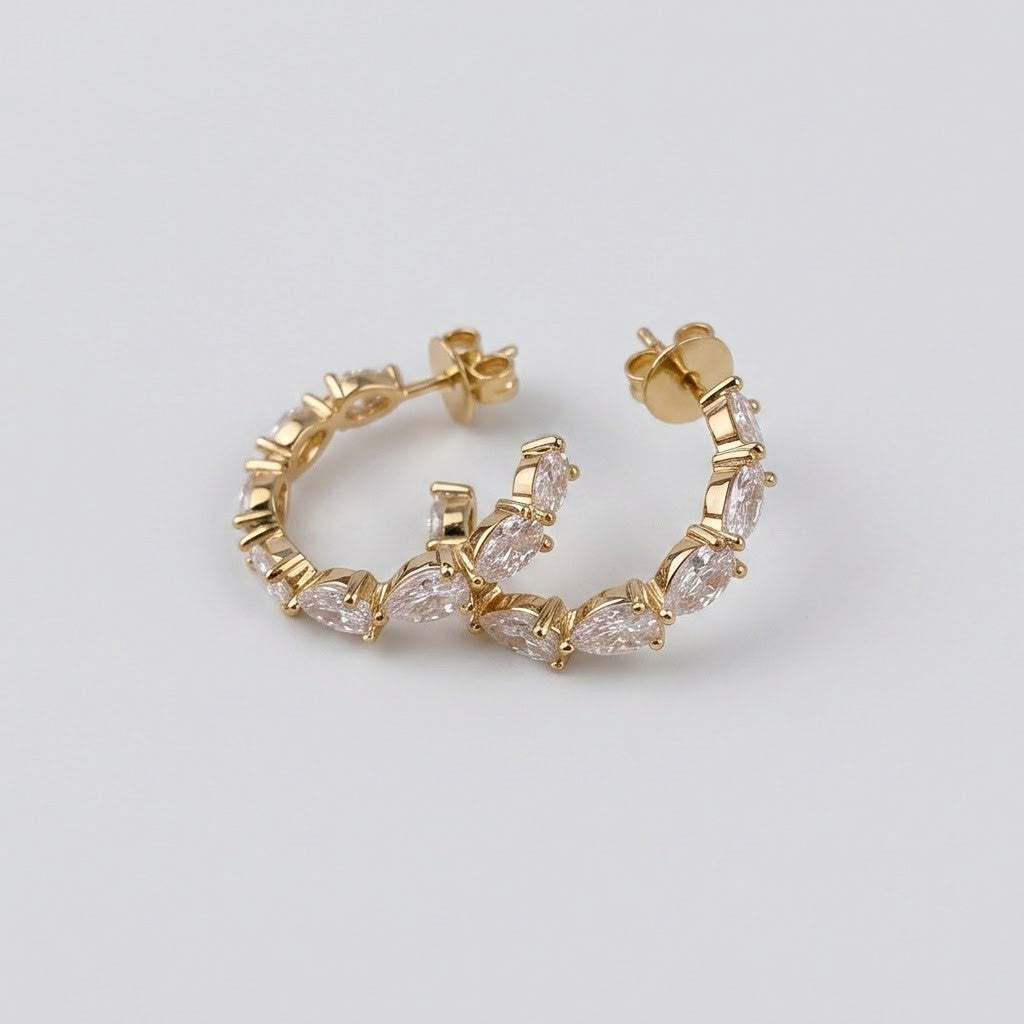 1.8 Ct. Lab-Grown Diamond Round Cut Hoop Earrings (VS-EF)