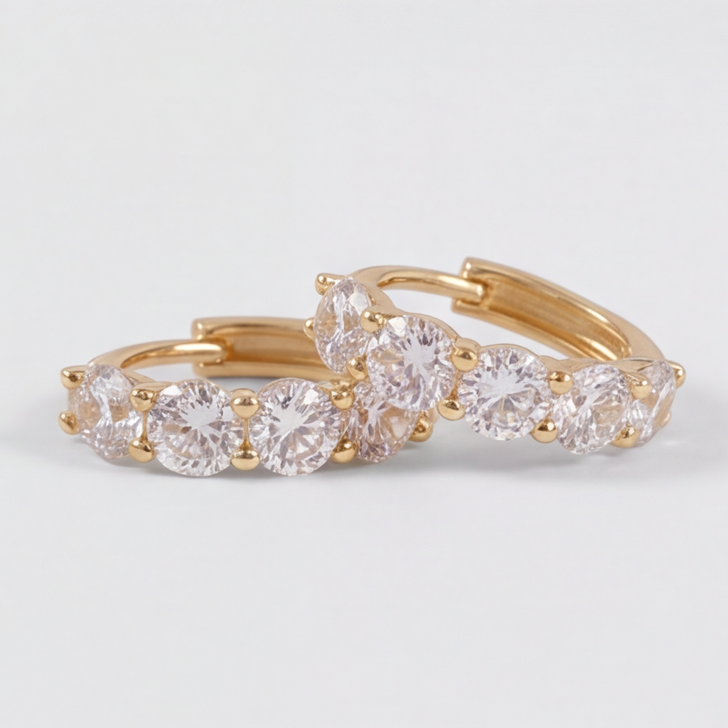 1.8 Ct. Lab-Grown Diamond Hoop Earrings Round Cut (VS-EF)
