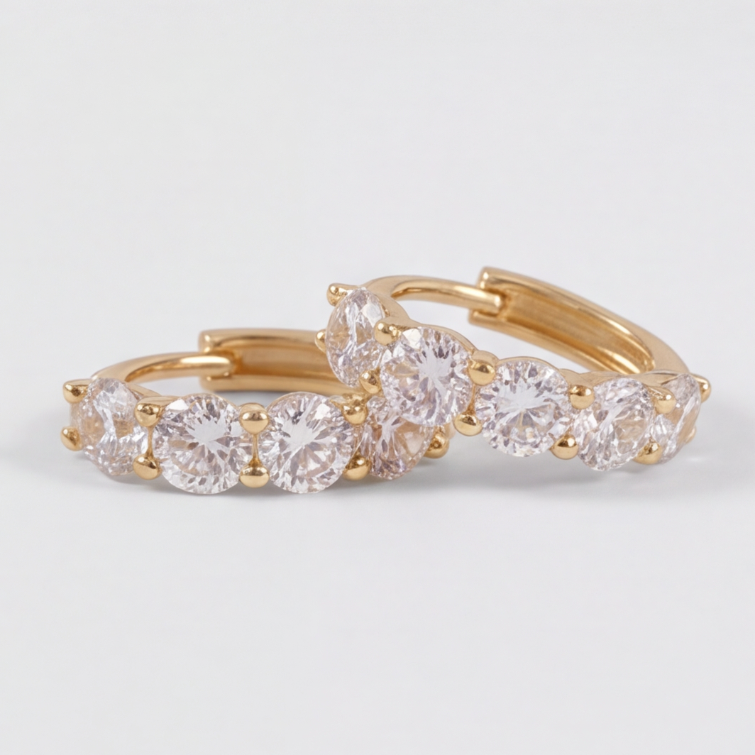1.8 Ct. Lab-Grown Diamond Hoop Earrings Round Cut (VS-EF)