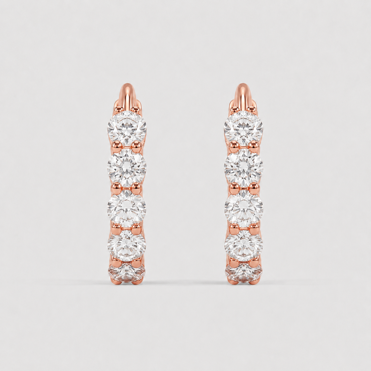 1.8 Ct. Lab-Grown Diamond Hoop Earrings Round Cut (VS-EF)