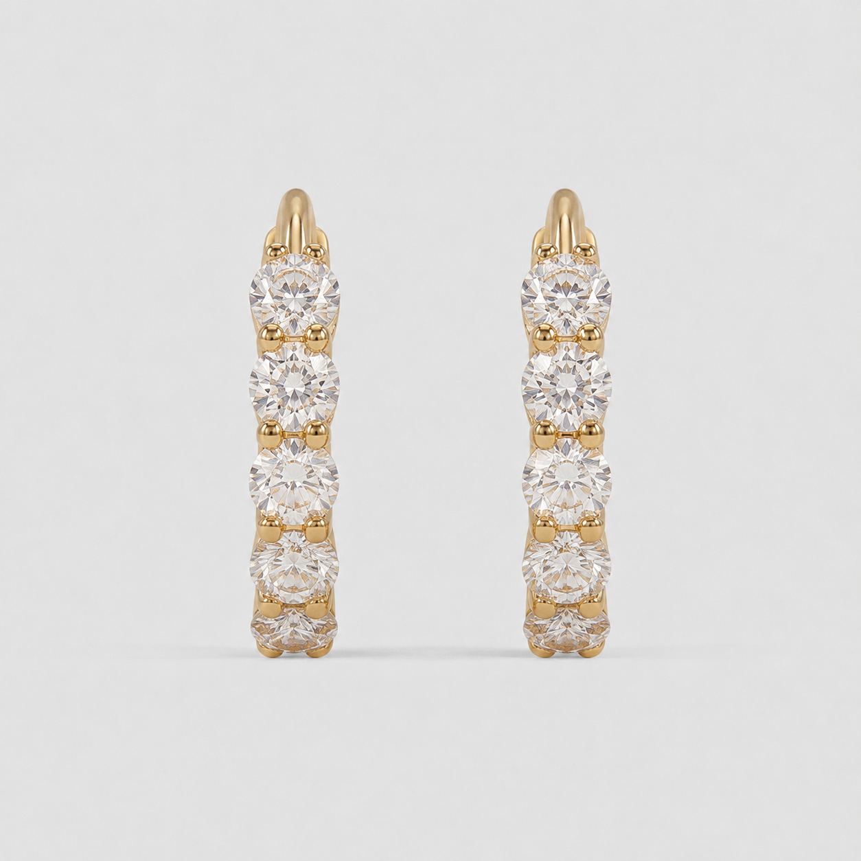 1.8 Ct. Lab-Grown Diamond Hoop Earrings Round Cut (VS-EF)