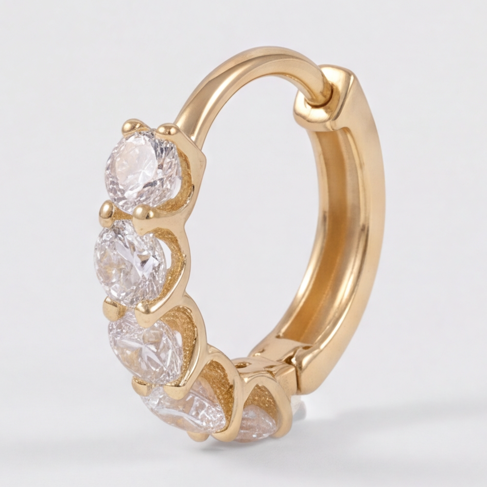 1.8 Ct. Lab-Grown Diamond Hoop Earrings Round Cut (VS-EF)