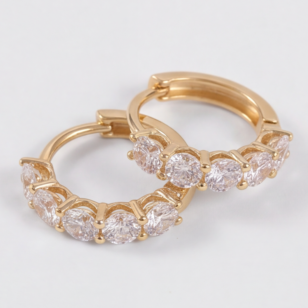 1.8 Ct. Lab-Grown Diamond Hoop Earrings Round Cut (VS-EF)