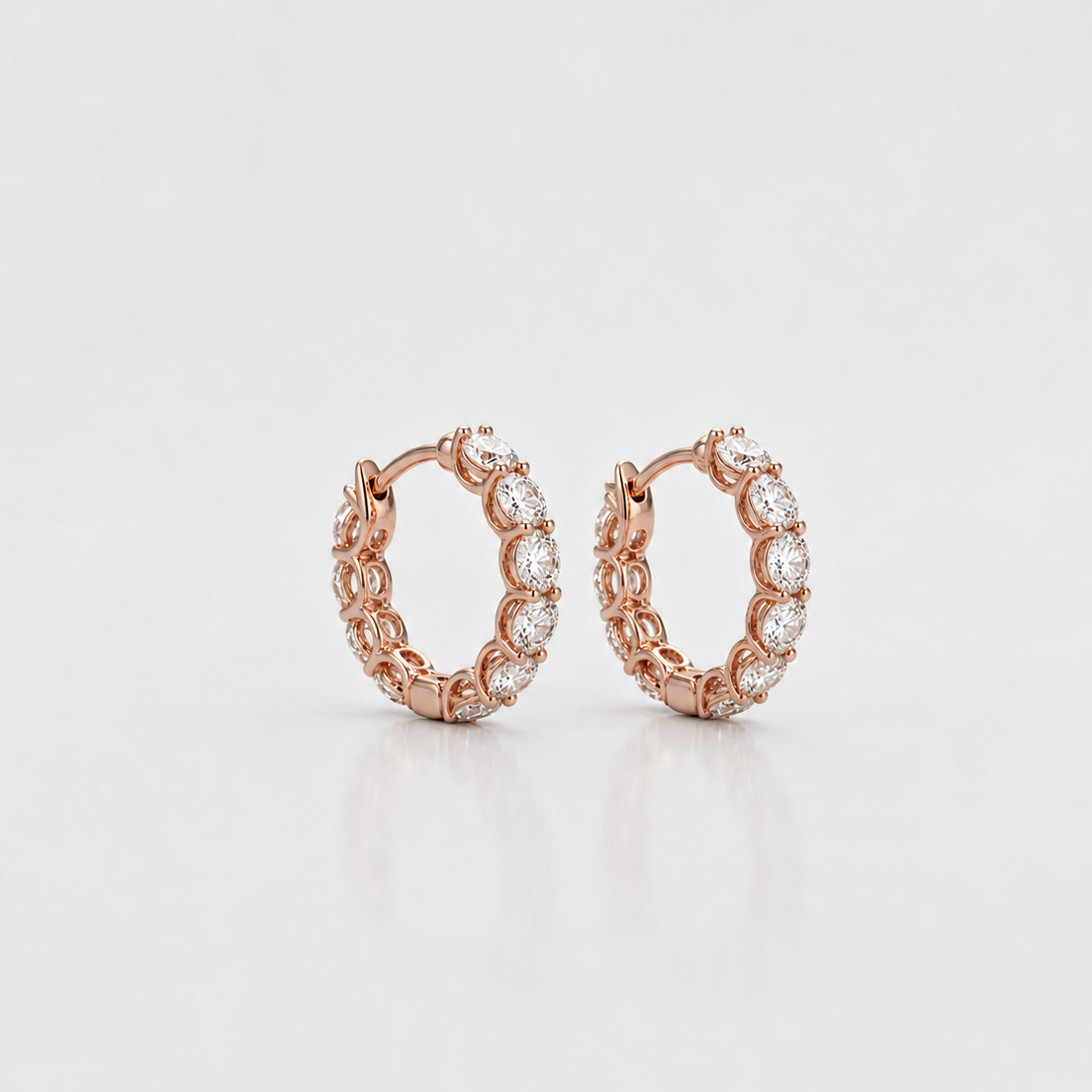 1.8 Ct. Round Cut Lab-Grown Diamond Hoop Earrings (VS-EF)