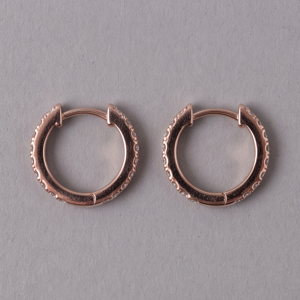 Lab-Grown Diamond Hoop Round Cut Earrings 0.70 Ct. (VS-EF)