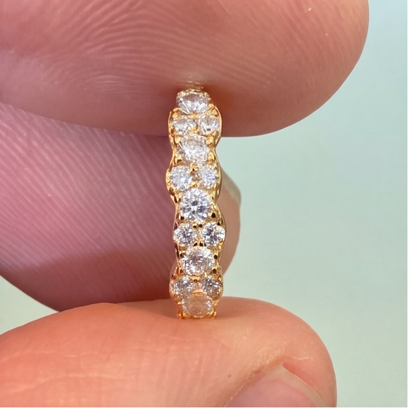 Lab-Grown Diamond Hoop Round Cut Earrings 0.40 Ct. (VS-EF)