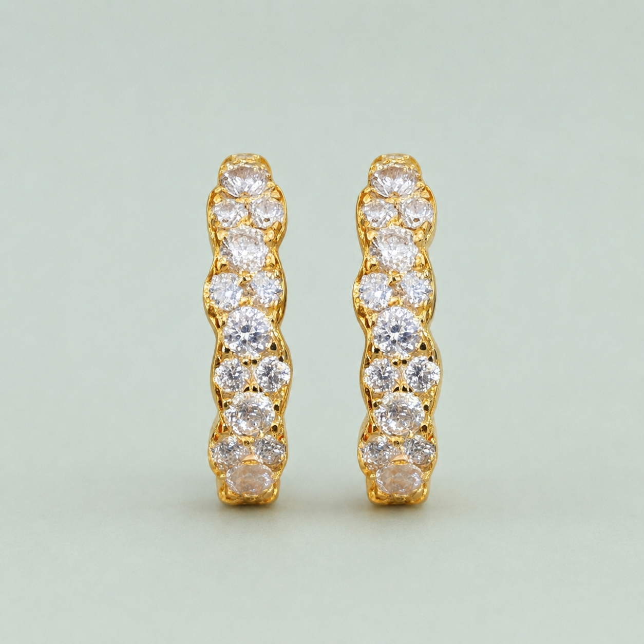 Lab-Grown Diamond Hoop Round Cut Earrings 0.40 Ct. (VS-EF)