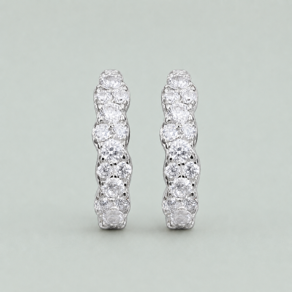 Lab-Grown Diamond Hoop Round Cut Earrings 0.40 Ct. (VS-EF)
