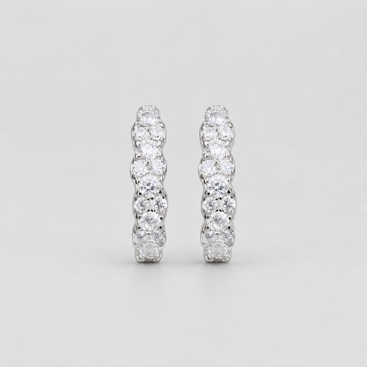 Lab-Grown Diamond Hoop Round Cut Earrings 0.40 Ct. (EF/VVS-VS)