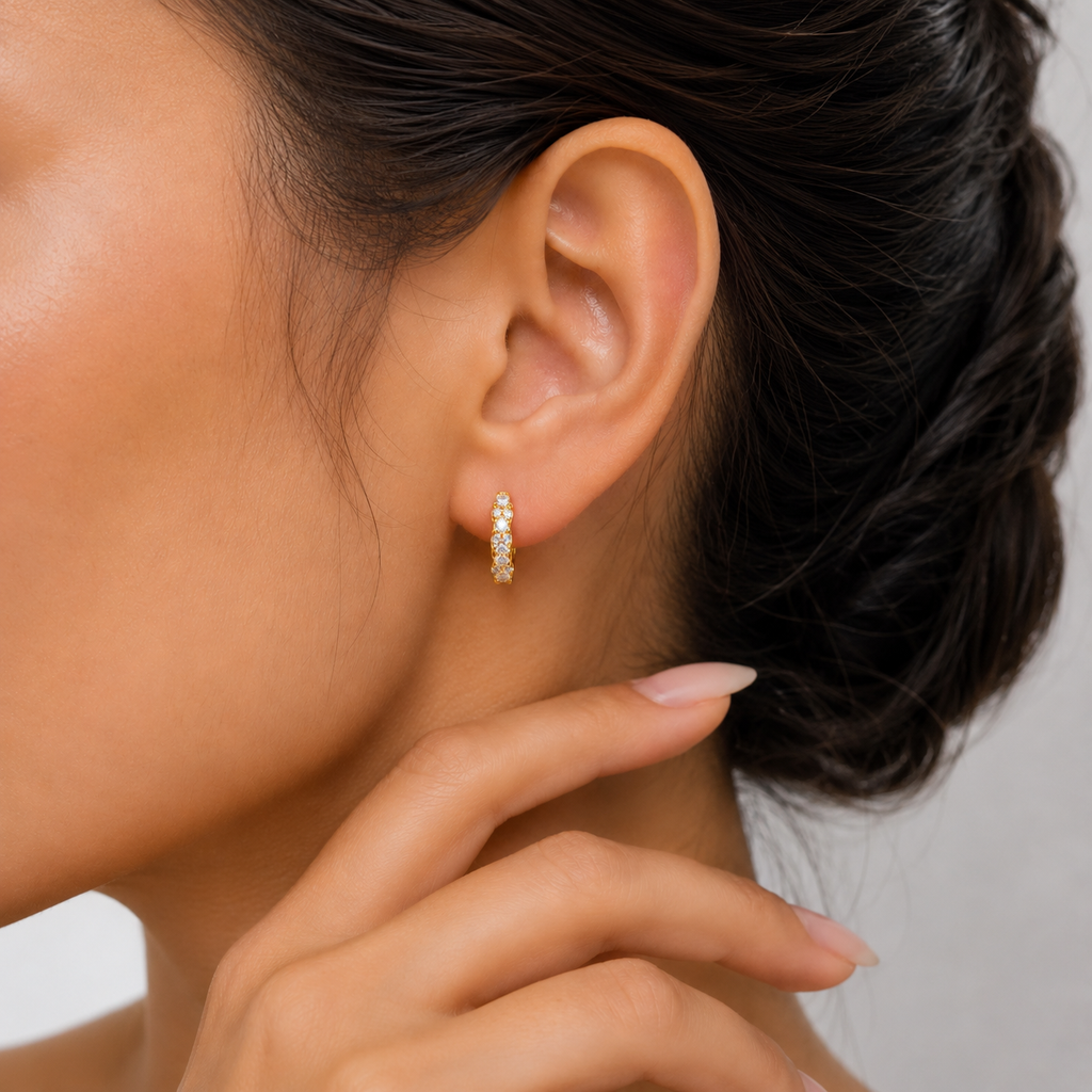 Lab-Grown Diamond Hoop Round Cut Earrings 0.40 Ct. (VS-EF)