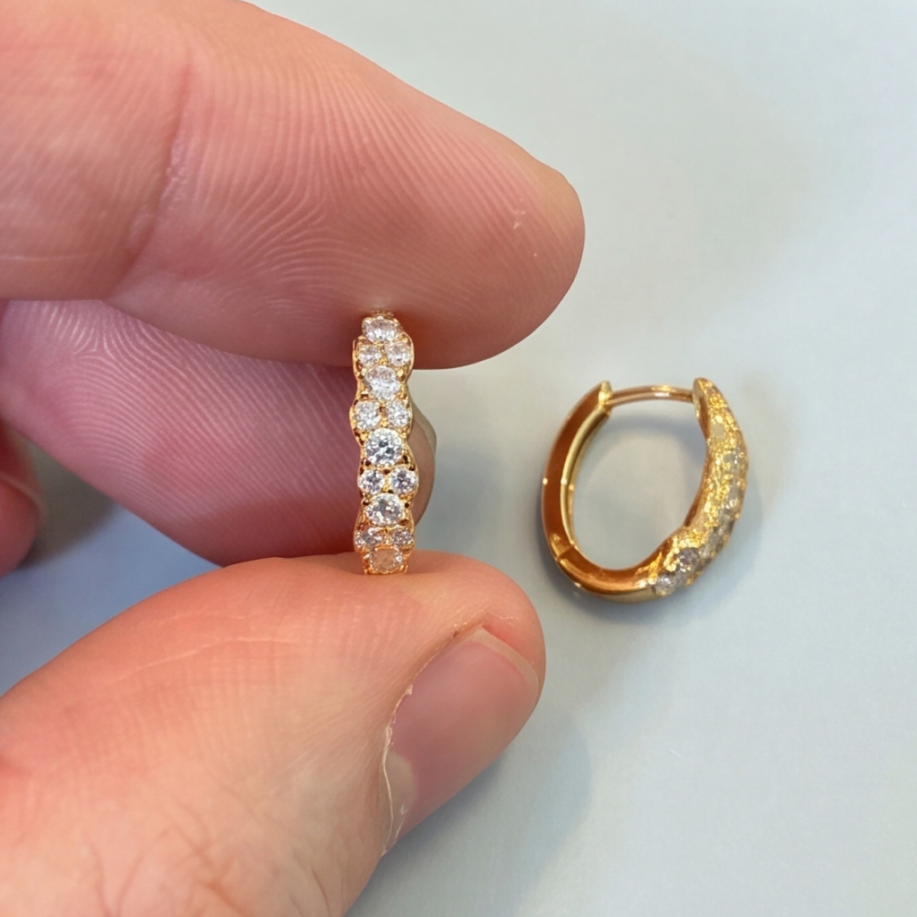 Lab-Grown Diamond Hoop Round Cut Earrings 0.40 Ct. (VS-EF)