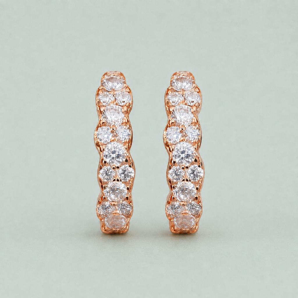 Lab-Grown Diamond Hoop Round Cut Earrings 0.40 Ct. (VS-EF)