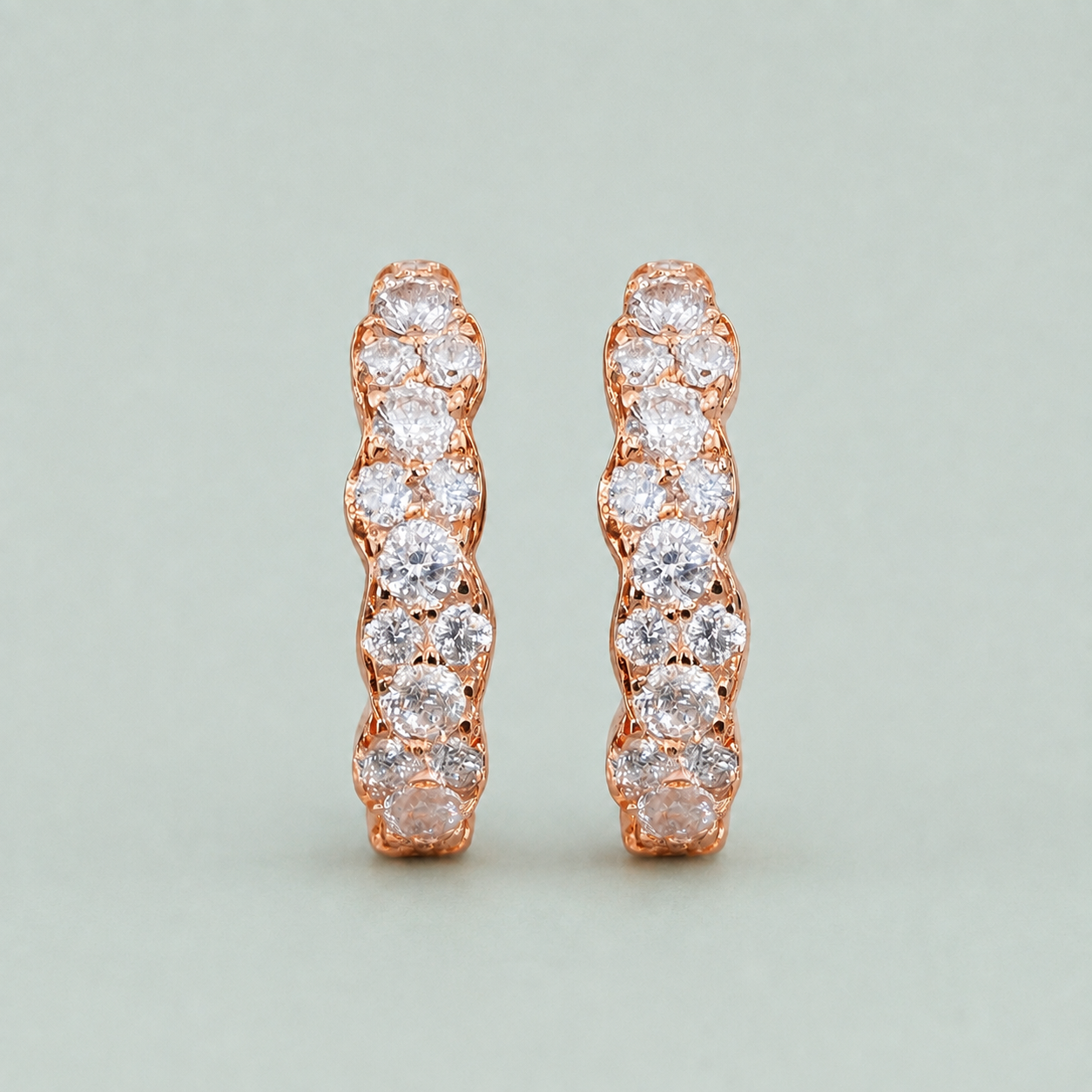 Lab-Grown Diamond Hoop Round Cut Earrings 0.40 Ct. (VS-EF)