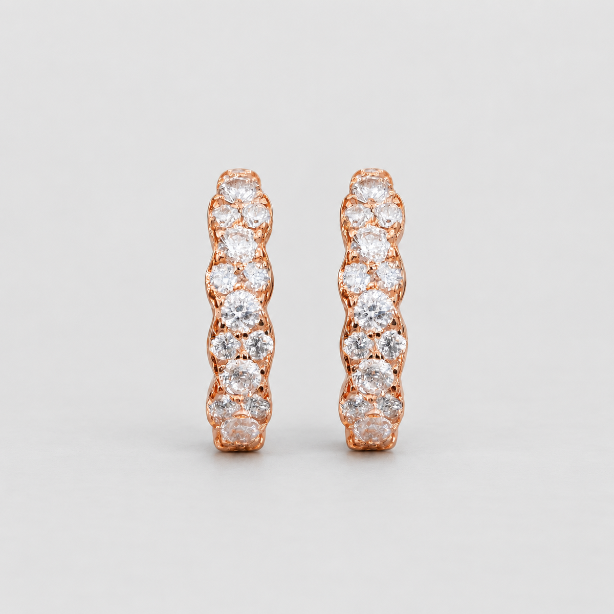 Lab-Grown Diamond Hoop Round Cut Earrings 0.40 Ct. (EF/VVS-VS)