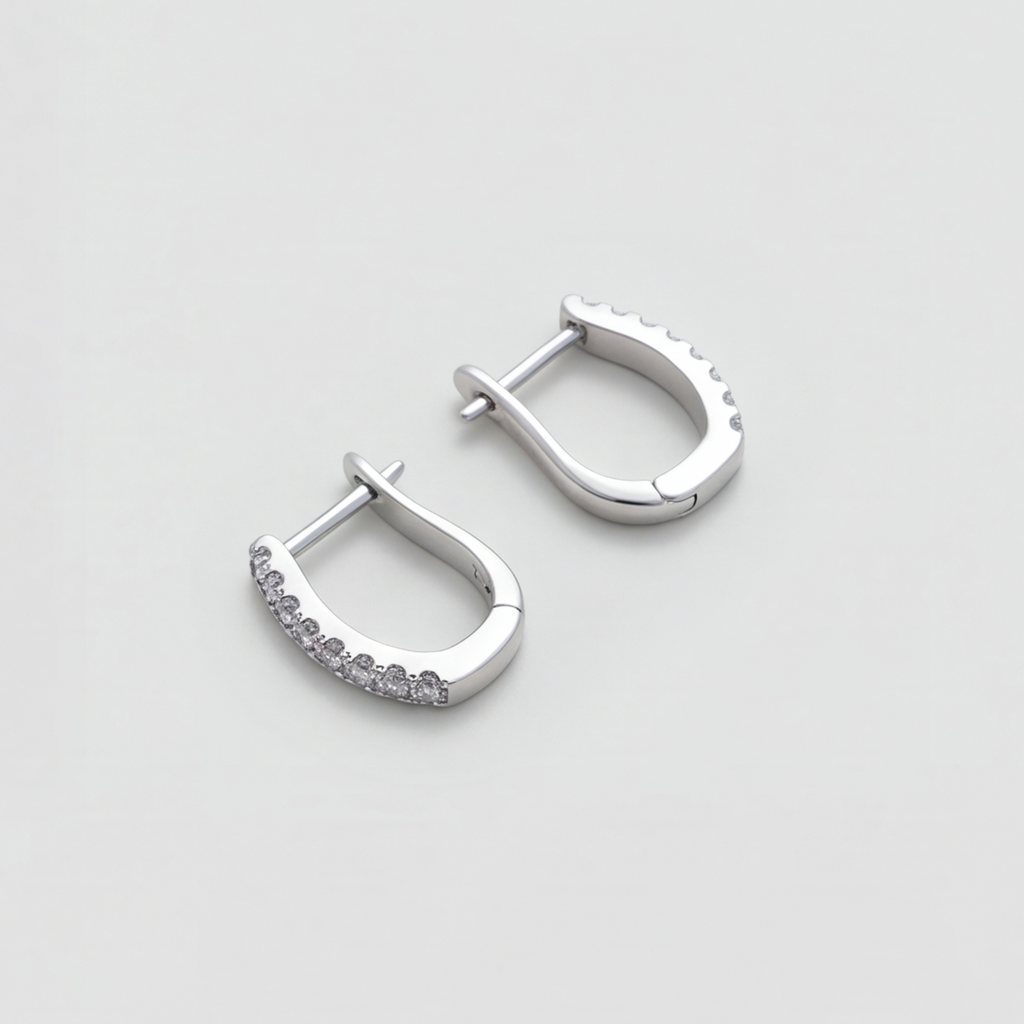 Lab-Grown Diamond Hoop Earrings Round cut 0.30 Ct. (VS-EF)