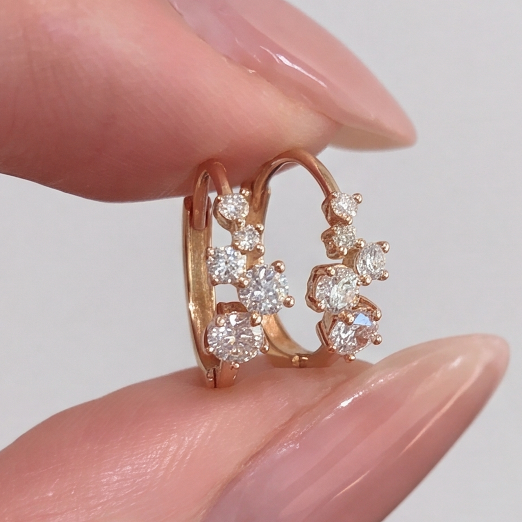 Lab-Grown Diamond Round Cut Hoop Earrings 0.40 Ct. (VS-EF)