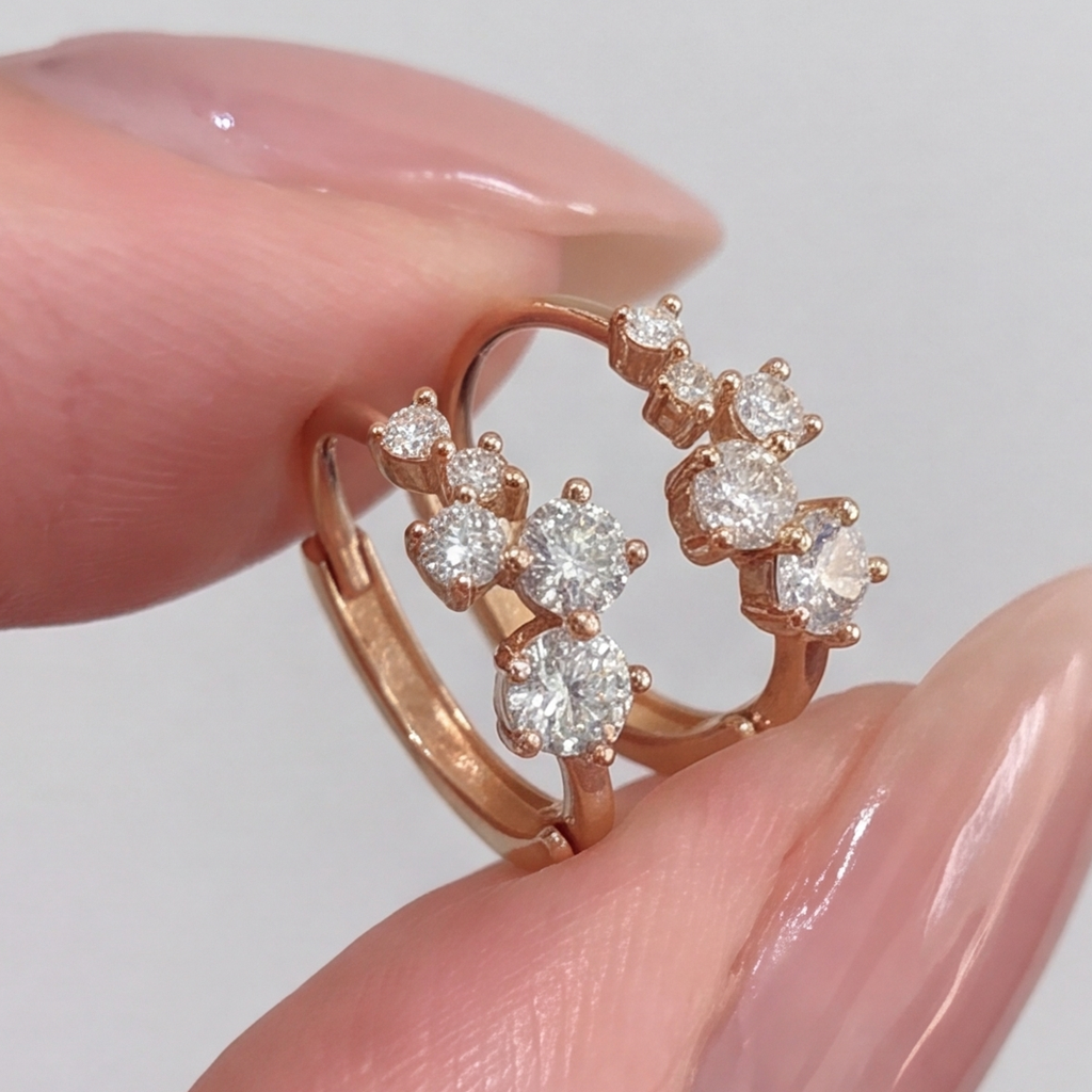 Lab-Grown Diamond Round Cut Hoop Earrings 0.40 Ct. (VS-EF)