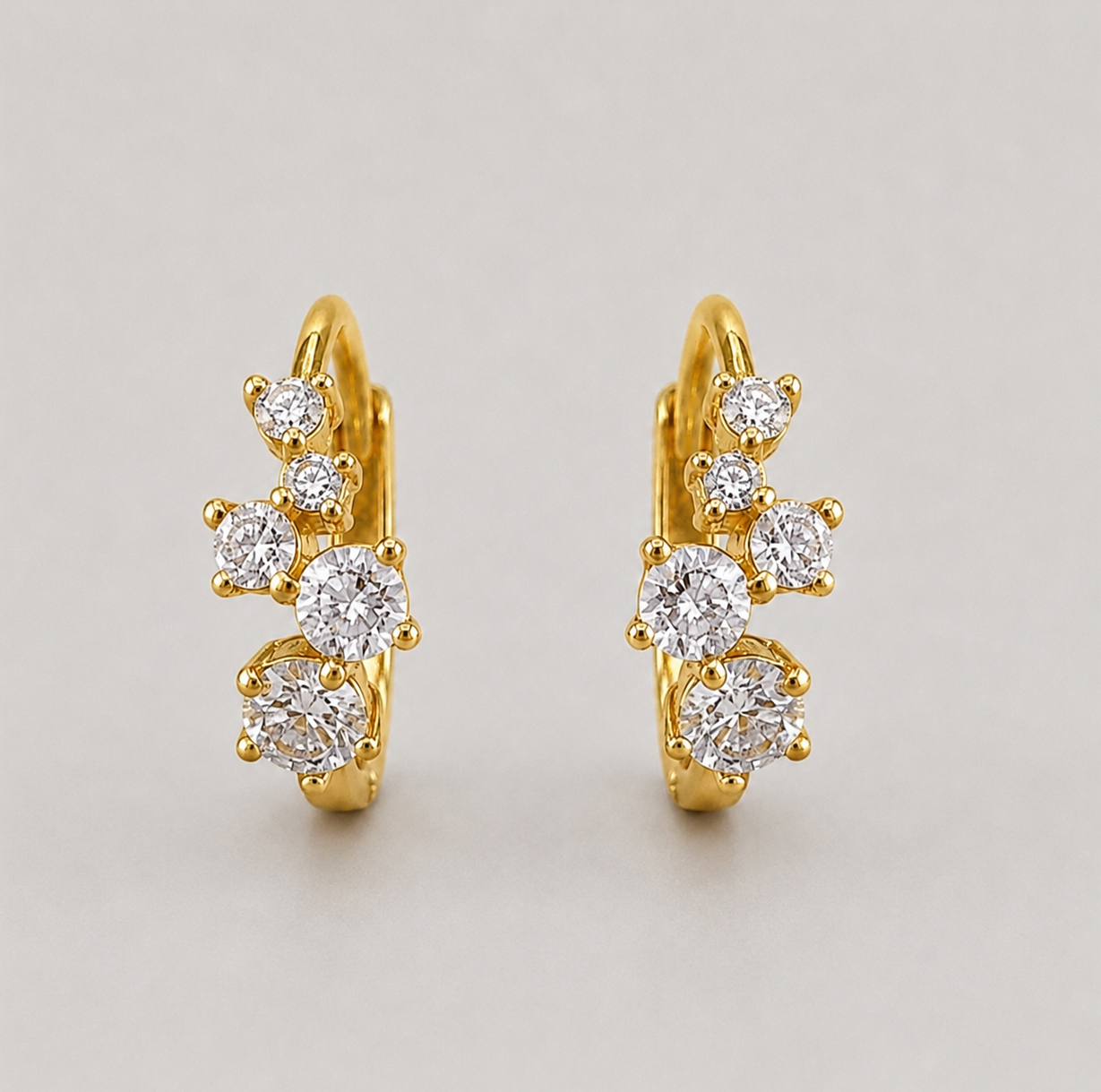 Lab-Grown Diamond Round Cut Hoop Earrings 0.40 Ct. (VS-EF)