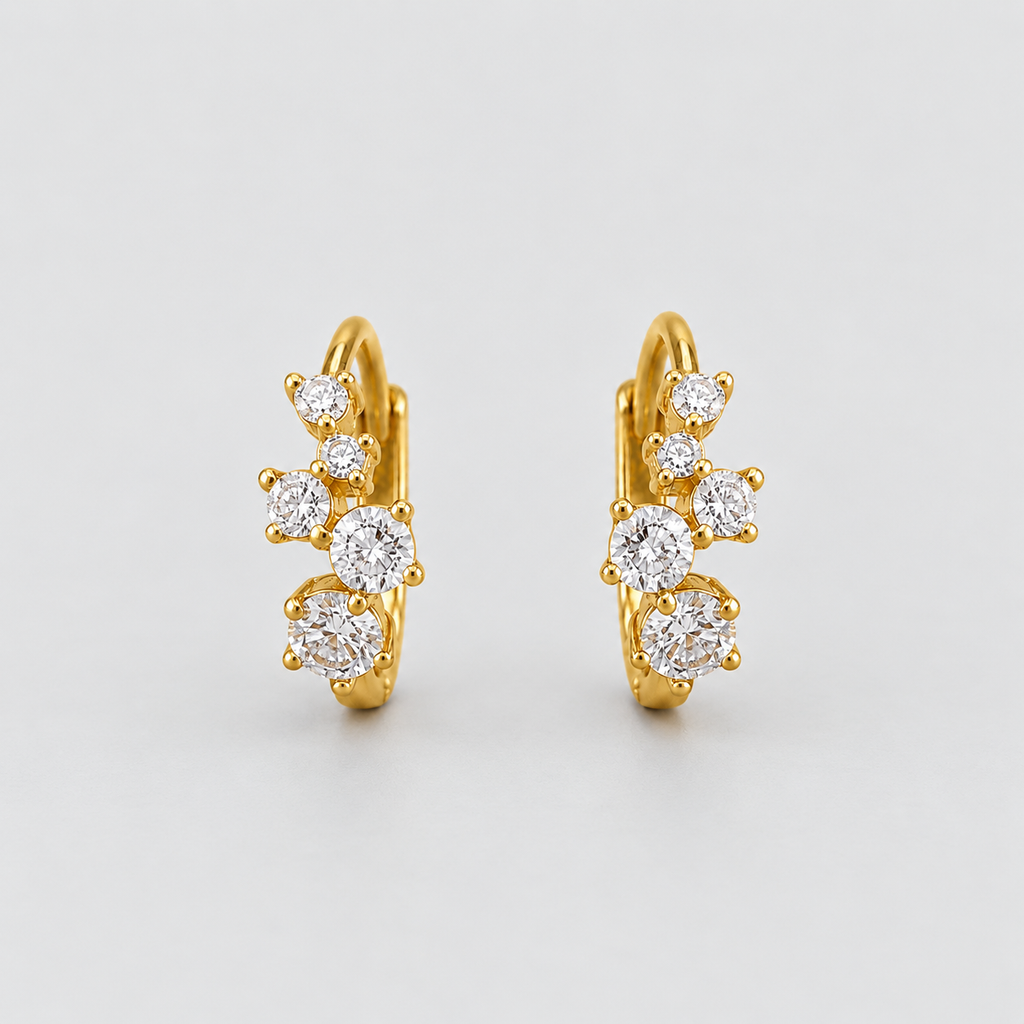 1.96 Ct. Lab-Grown Diamond Round Cut Hoop Earrings (EF/VVS-VS)