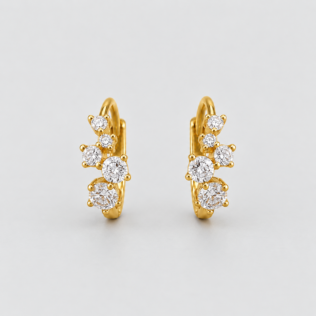 1.96 Ct. Lab-Grown Diamond Round Cut Hoop Earrings (EF/VVS-VS)