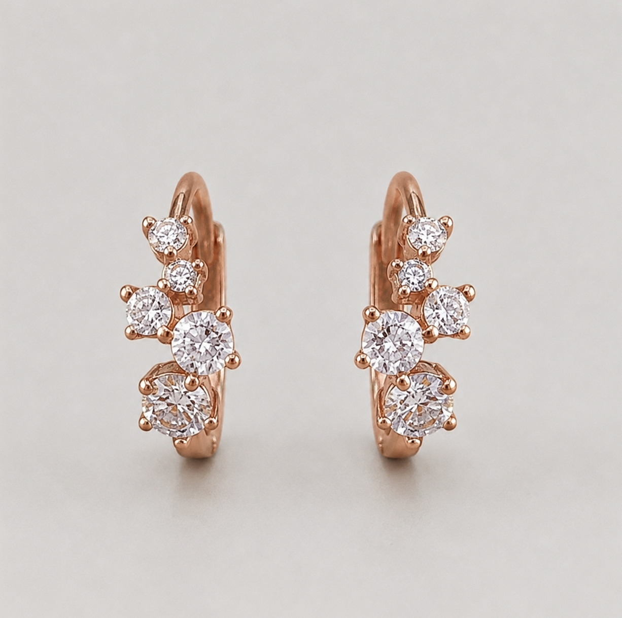 Lab-Grown Diamond Round Cut Hoop Earrings 0.40 Ct. (VS-EF)