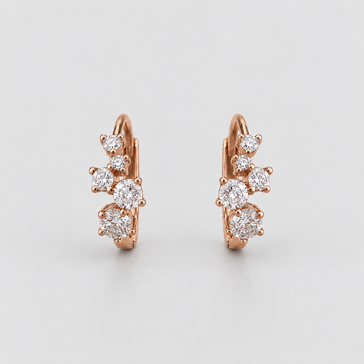 1.96 Ct. Lab-Grown Diamond Round Cut Hoop Earrings (EF/VVS-VS)
