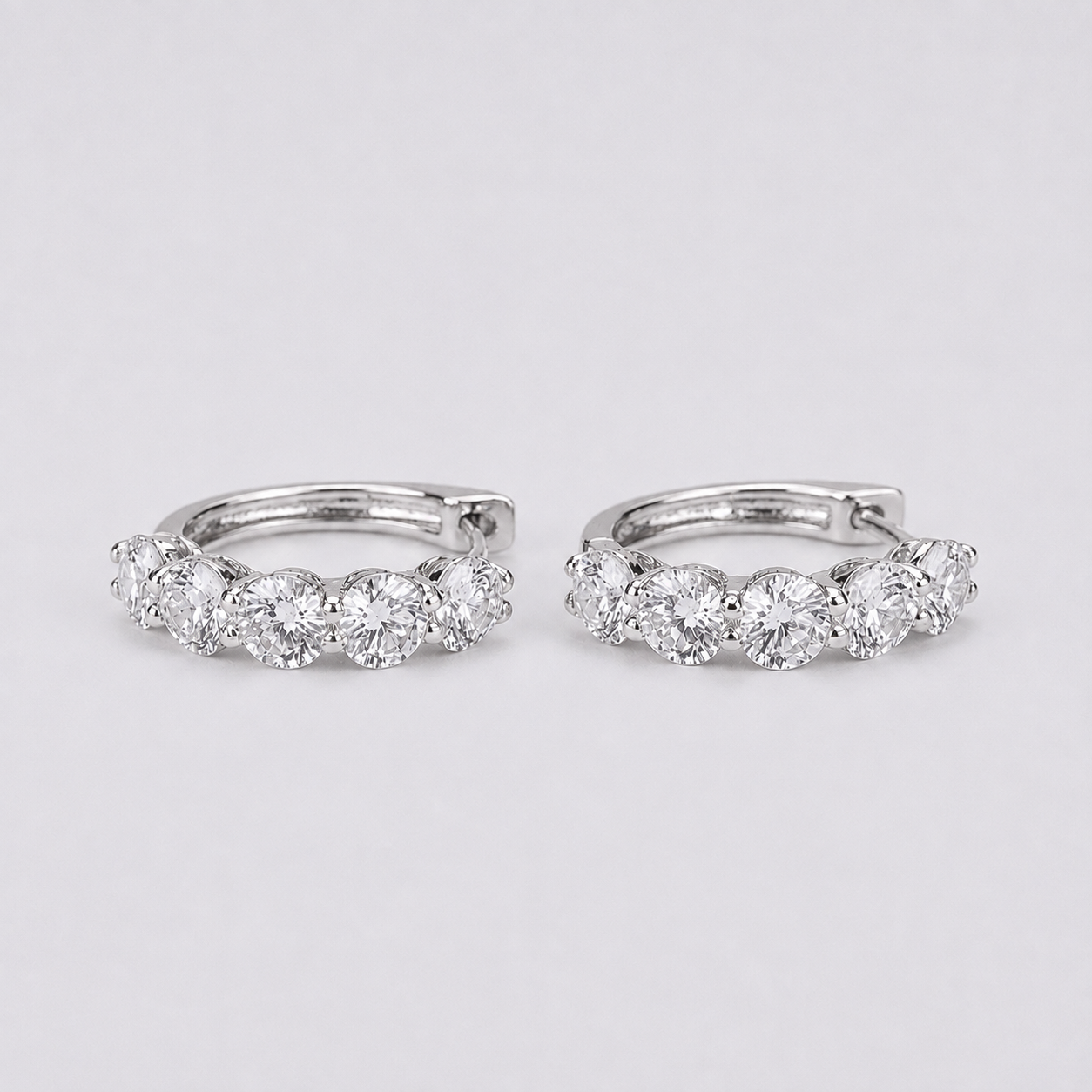 Round Cut Lab Grown Diamond 0.15 Ct. Hoop Earrings (VS-EF)