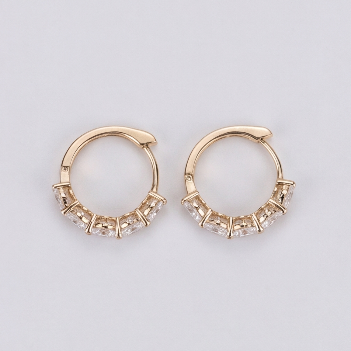 Round Cut Lab Grown Diamond 0.15 Ct. Hoop Earrings (VS-EF)