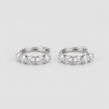 Lab Grown Diamond Round Cut Hoop Earrings 0.80 Ct. (EF/VVS-VS)