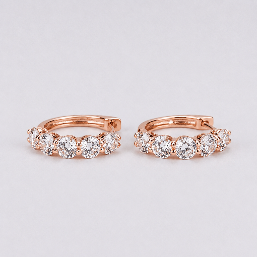 Round Cut Lab Grown Diamond 0.15 Ct. Hoop Earrings (VS-EF)