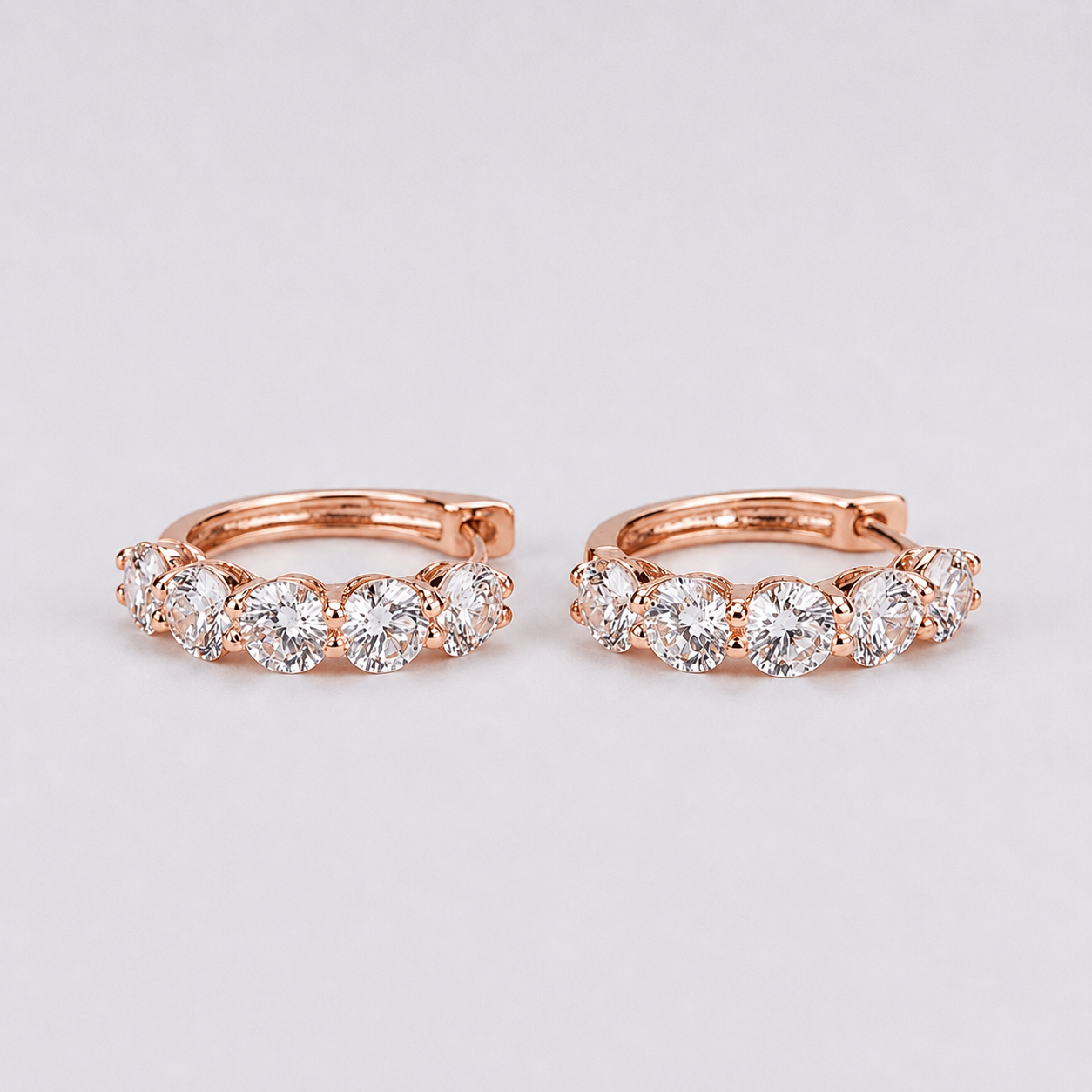 Round Cut Lab Grown Diamond 0.15 Ct. Hoop Earrings (VS-EF)