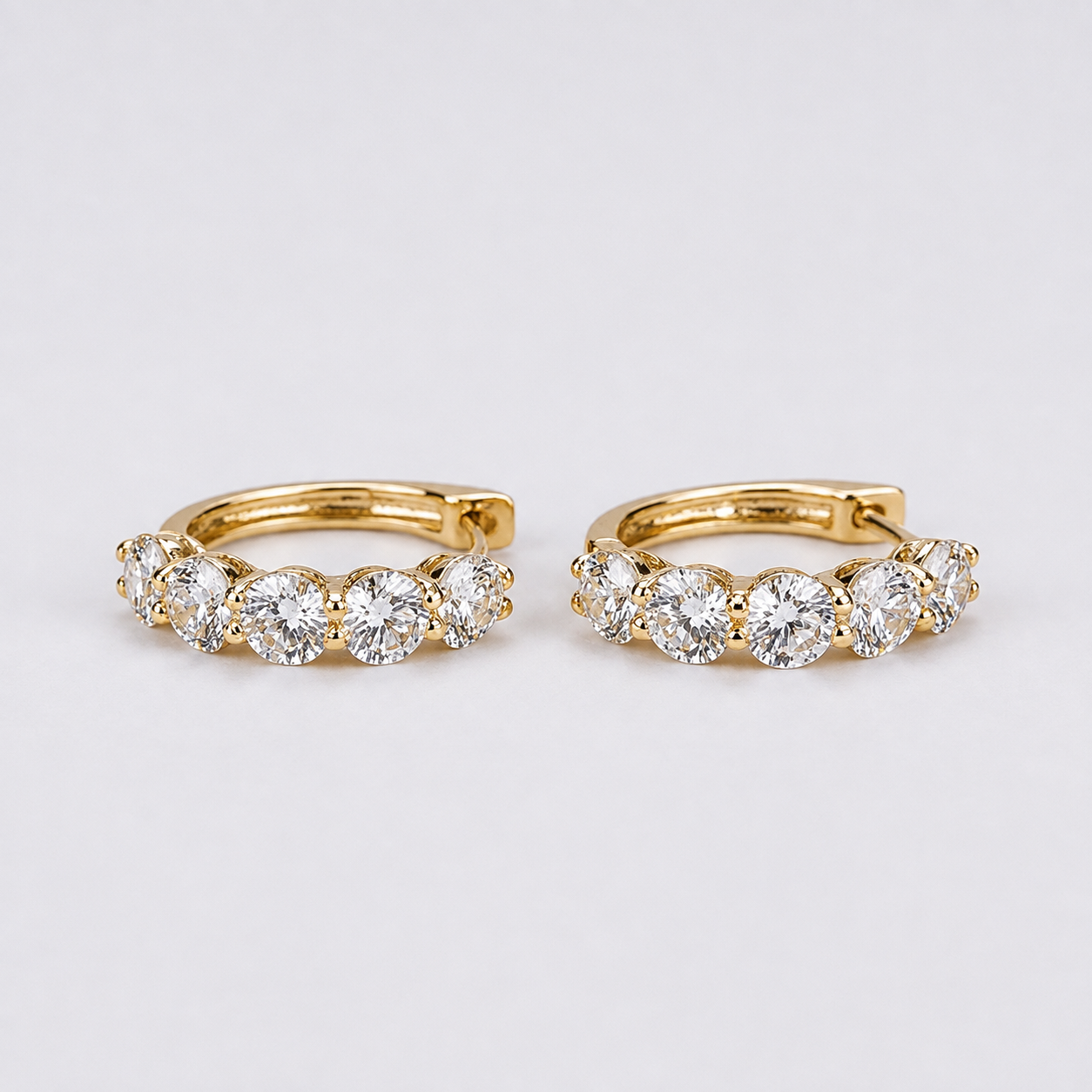 Round Cut Lab Grown Diamond 0.15 Ct. Hoop Earrings (VS-EF)