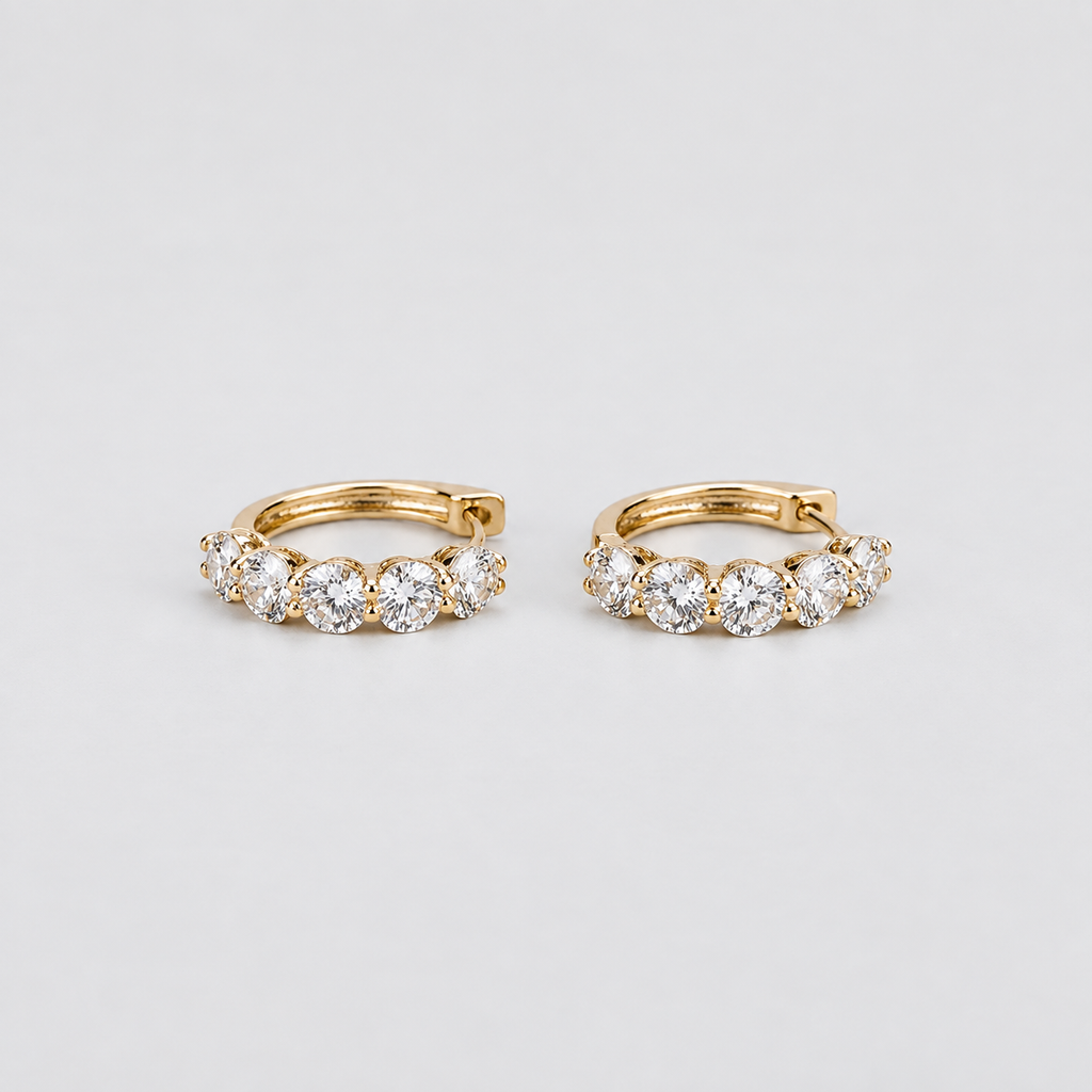 Lab Grown Diamond Round Cut Hoop Earrings 0.80 Ct. (EF/VVS-VS)