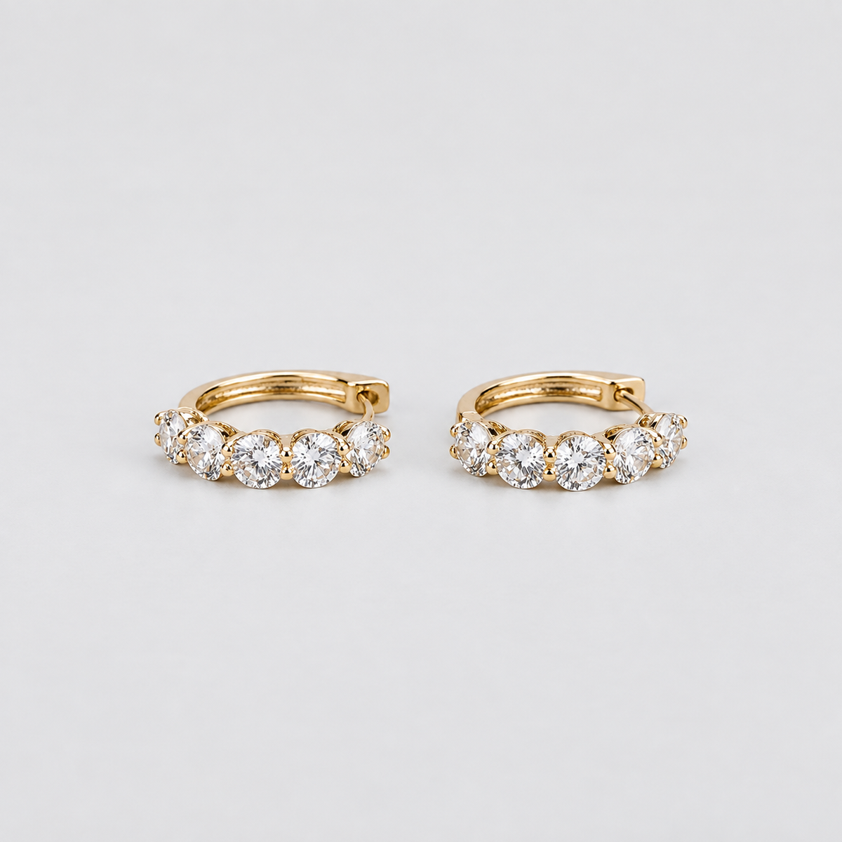 Lab Grown Diamond Round Cut Hoop Earrings 0.80 Ct. (EF/VVS-VS)