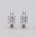 3 Ct. Lab-Grown Diamond Hoop Earrings Round Cut (VS-EF)