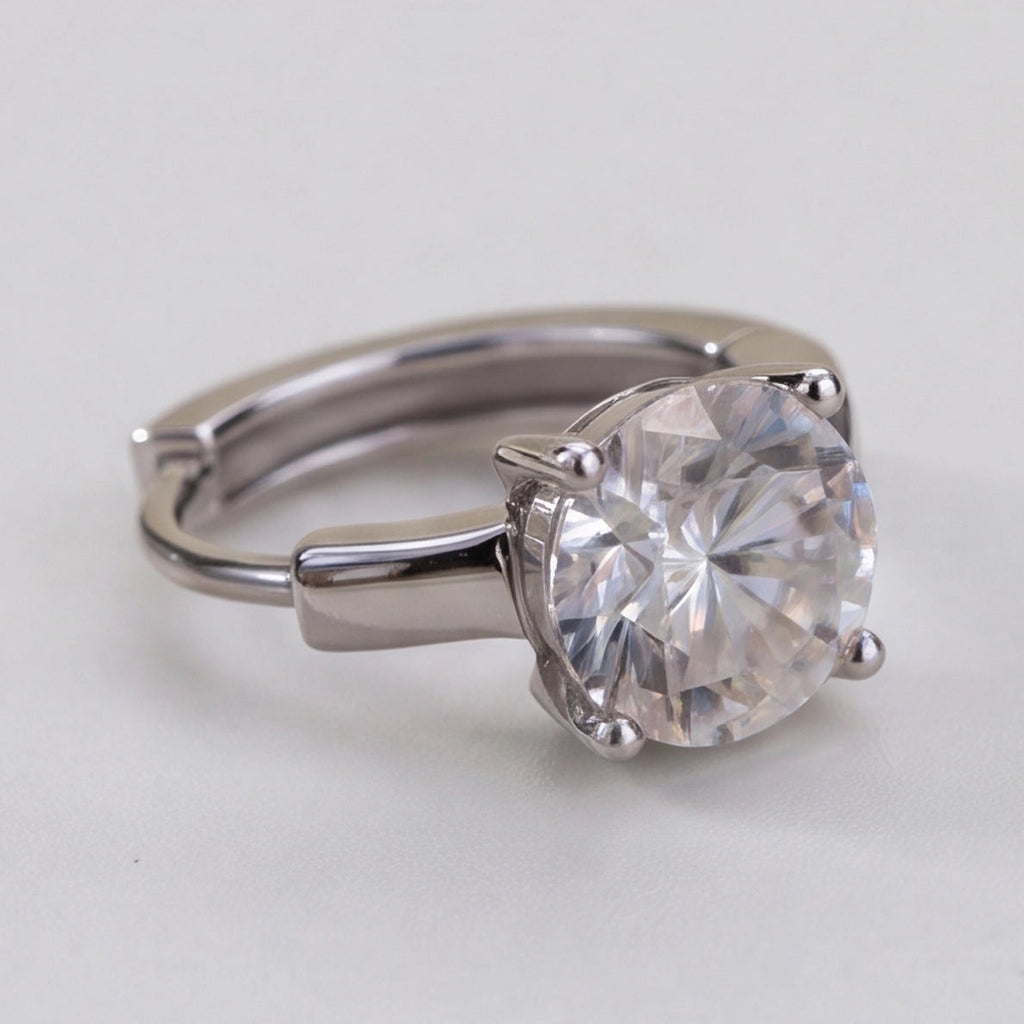 3 Ct. Lab-Grown Diamond Hoop Earrings Round Cut (VS-EF)
