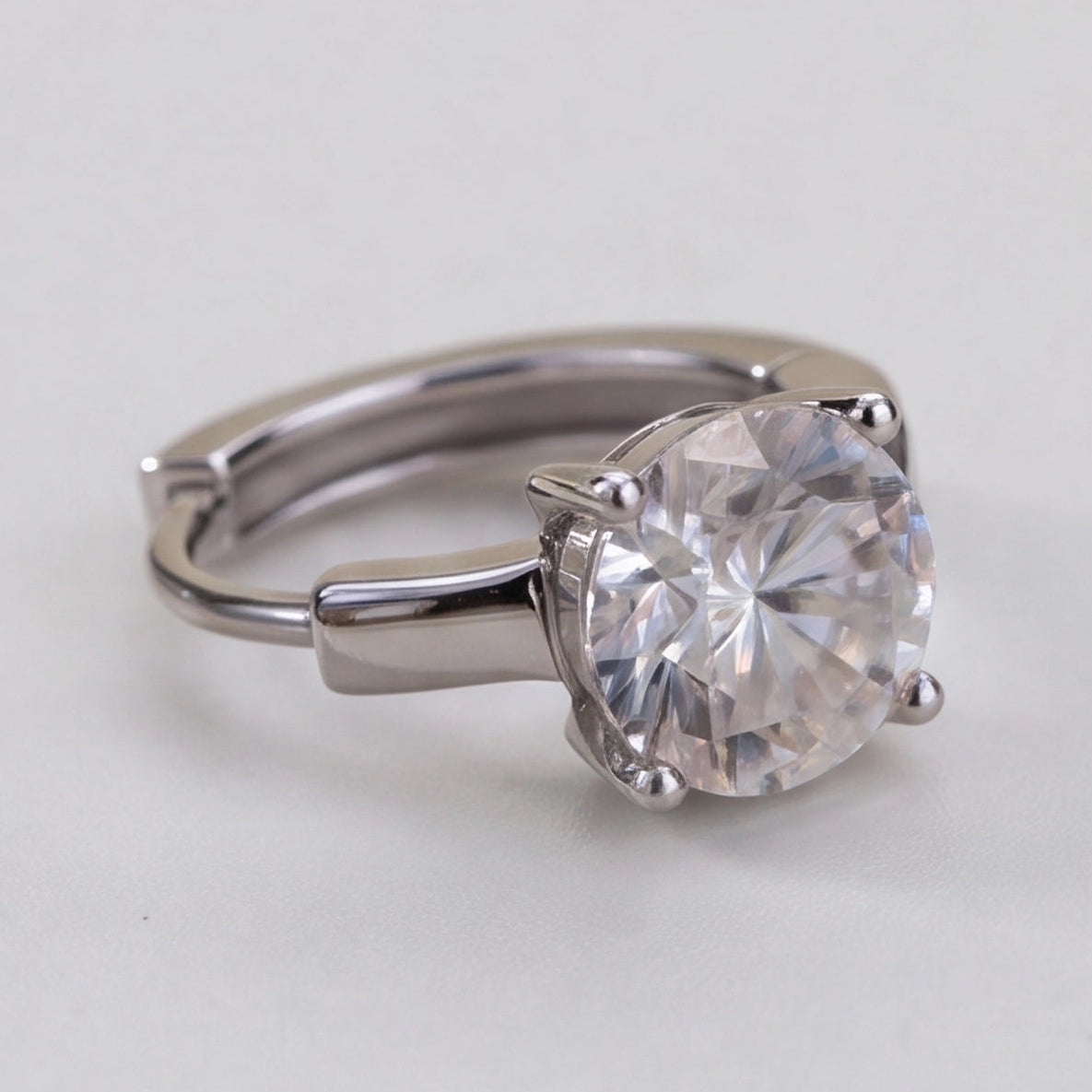3 Ct. Lab-Grown Diamond Hoop Earrings Round Cut (VS-EF)