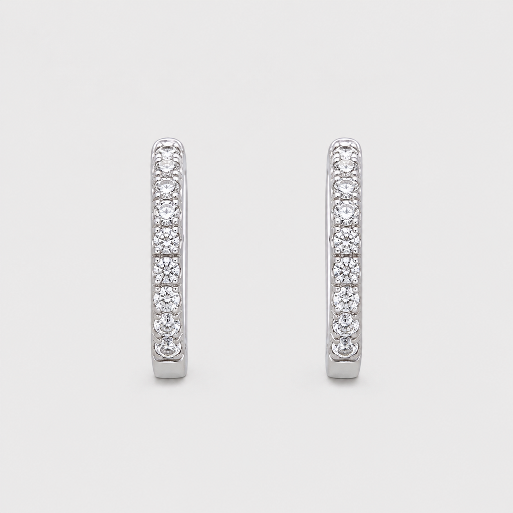 Lab-Grown Diamond Hoop Earrings Round cut 0.30 Ct. (VS-EF)