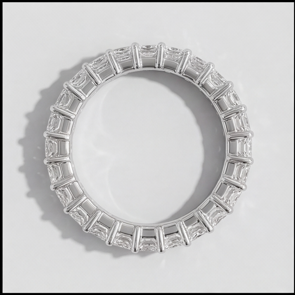 1.50 Ct. Lab-Grown Diamond Princess cut Eternity Band Rings (VS-EF)