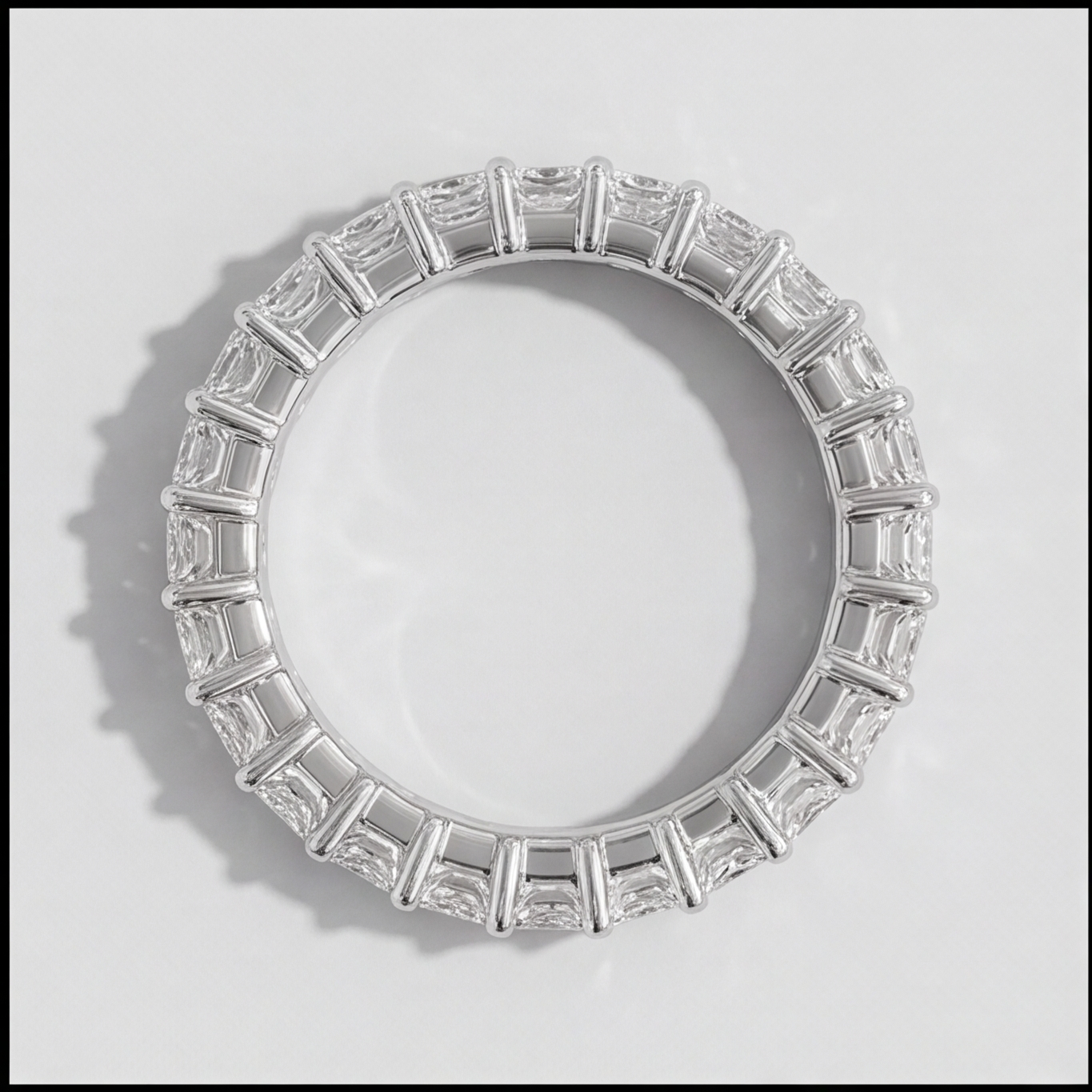 1.50 Ct. Lab-Grown Diamond Princess cut Eternity Band Rings (VS-EF)