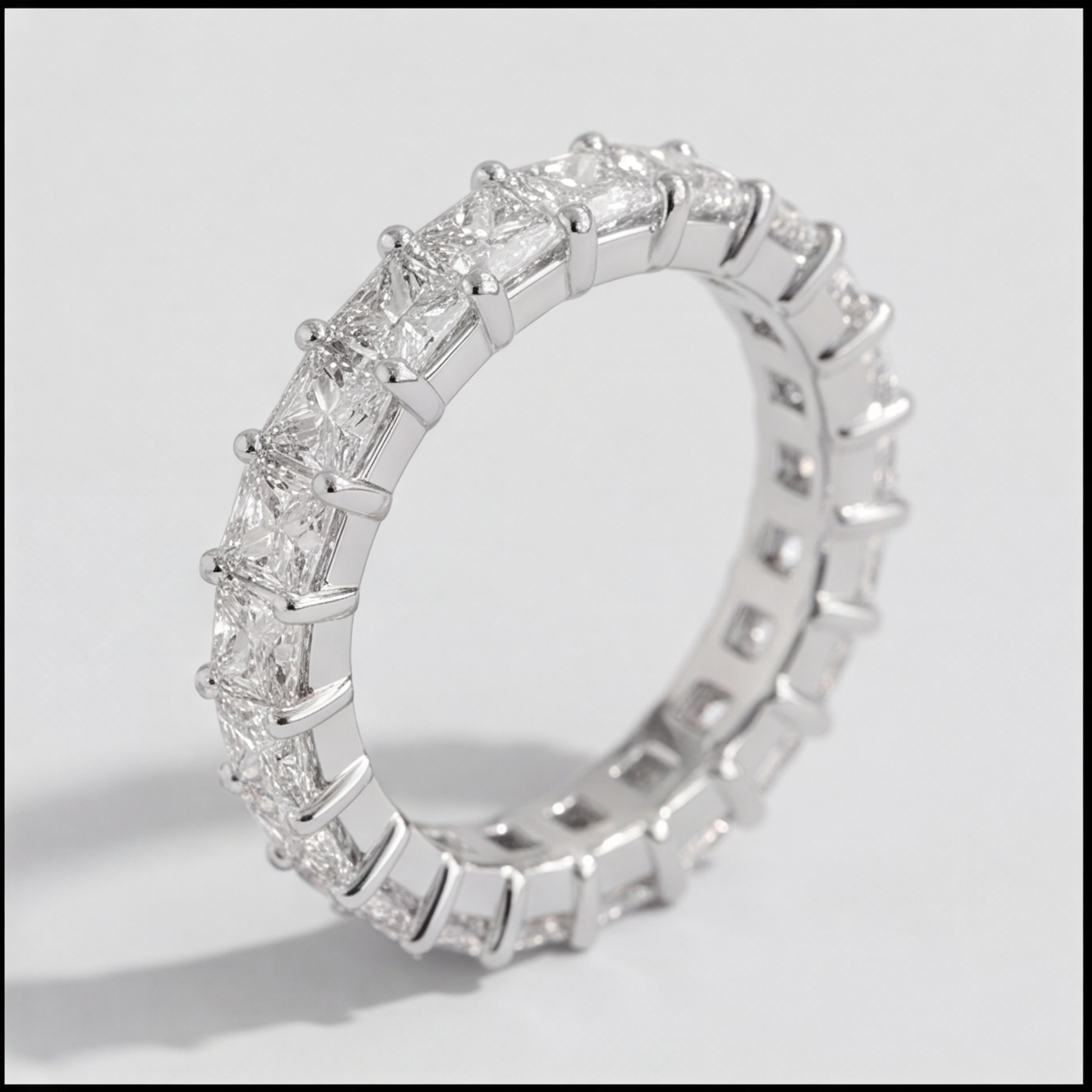 1.50 Ct. Lab-Grown Diamond Princess cut Eternity Band Rings (VS-EF)