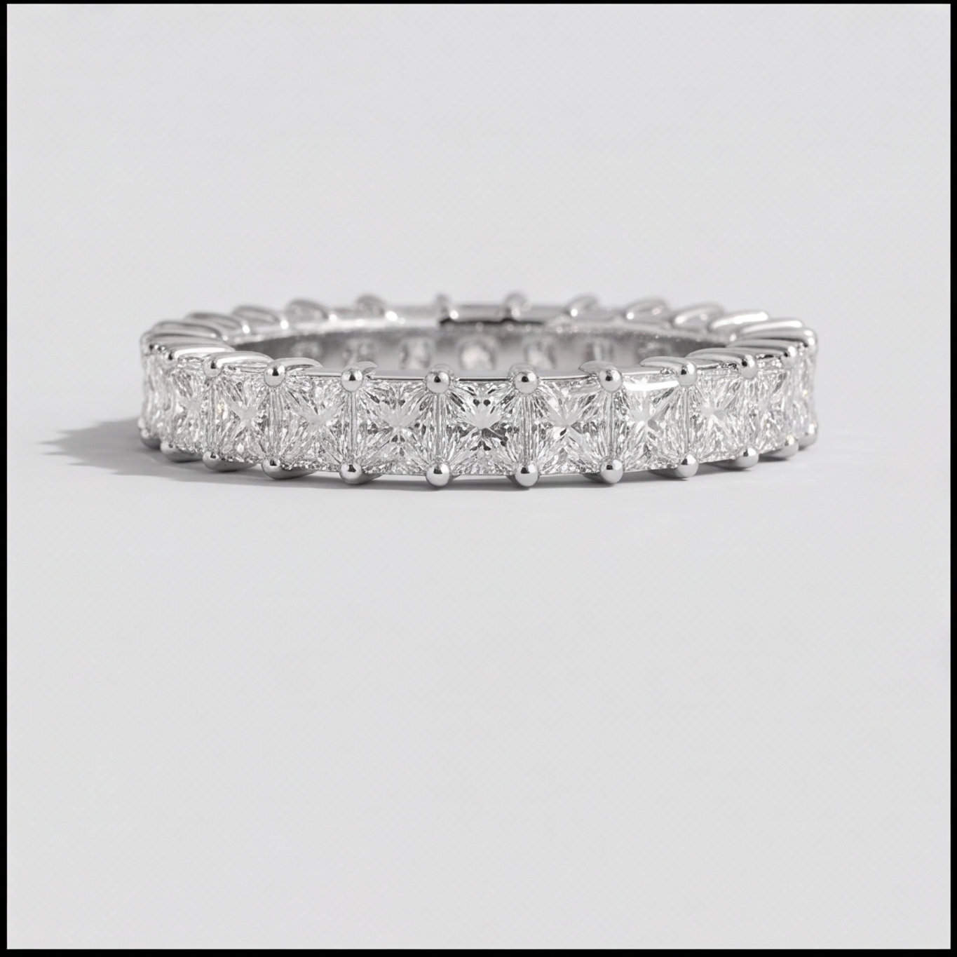 1.50 Ct. Lab-Grown Diamond Princess cut Eternity Band Rings (VS-EF)
