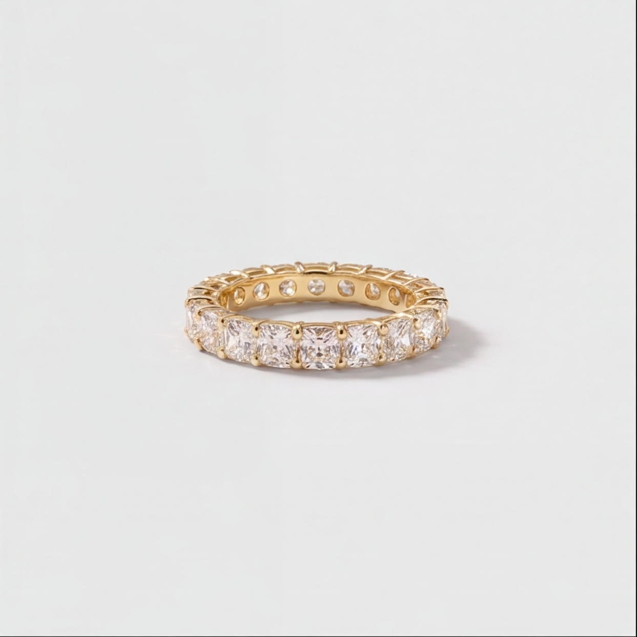 3.50 Ct. Lab-Grown Diamond Ring Eternity Cushion Cut (VS-EF)